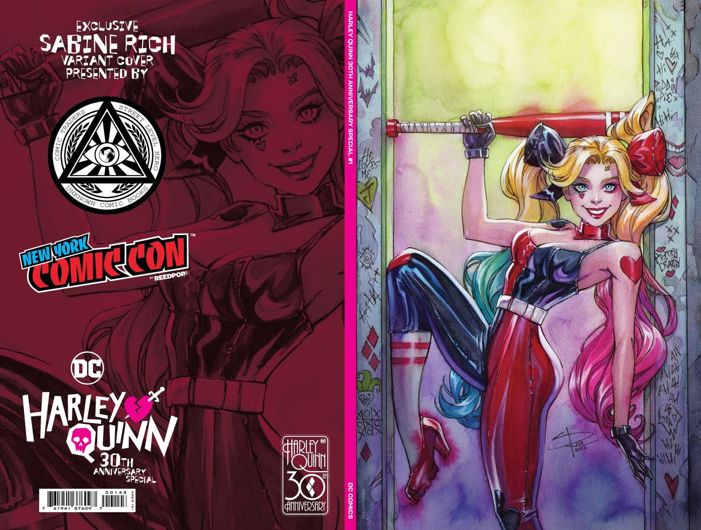 Harley Quinn 30Th Anniversary Special #1 Unknown Comics Sabine Rich Exclusive Nycc 2022 Foil Virgin Var