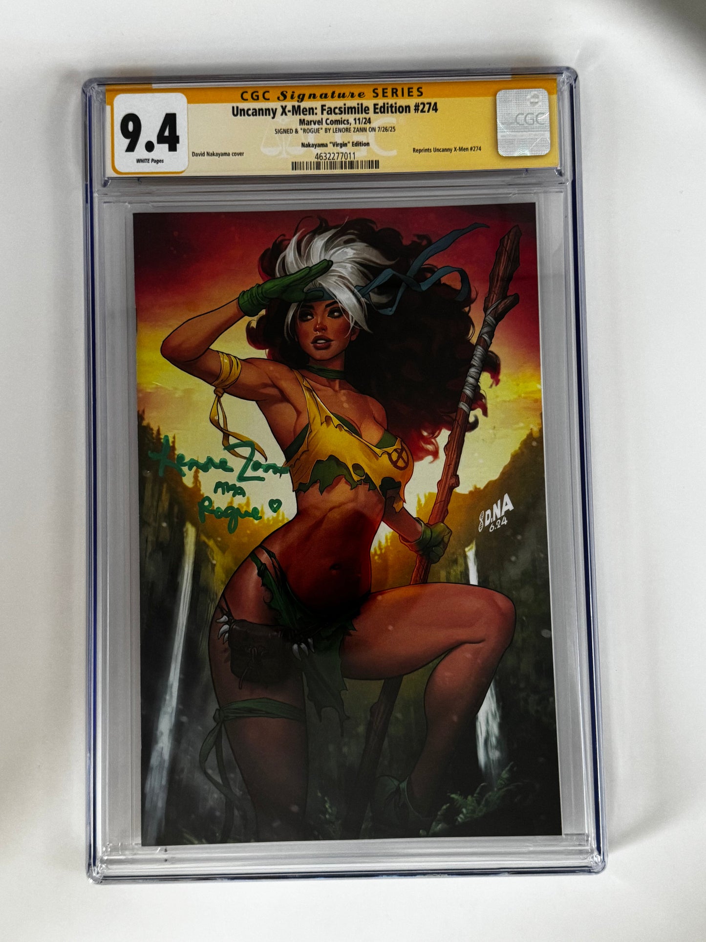 [Signed by Lenore Zann] Uncanny X-Men Facsimile Edition #274 CGC 9.4 Yellow Label Nakayama Exclusive Virgin Var