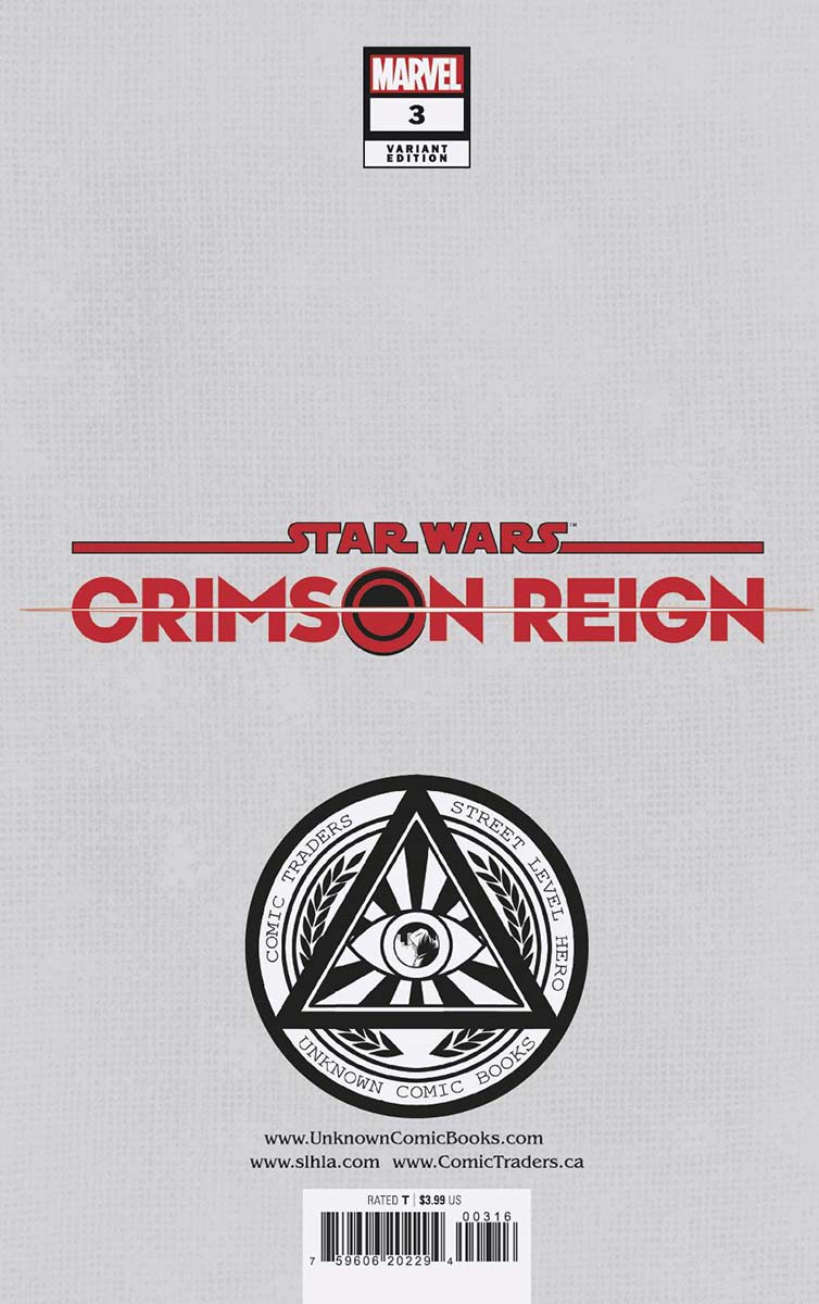 STAR WARS: CRIMSON REIGN 3 UNKNOWN COMICS TYLER KIRKHAM EXCLUSIVE VAR (03/09/2022)