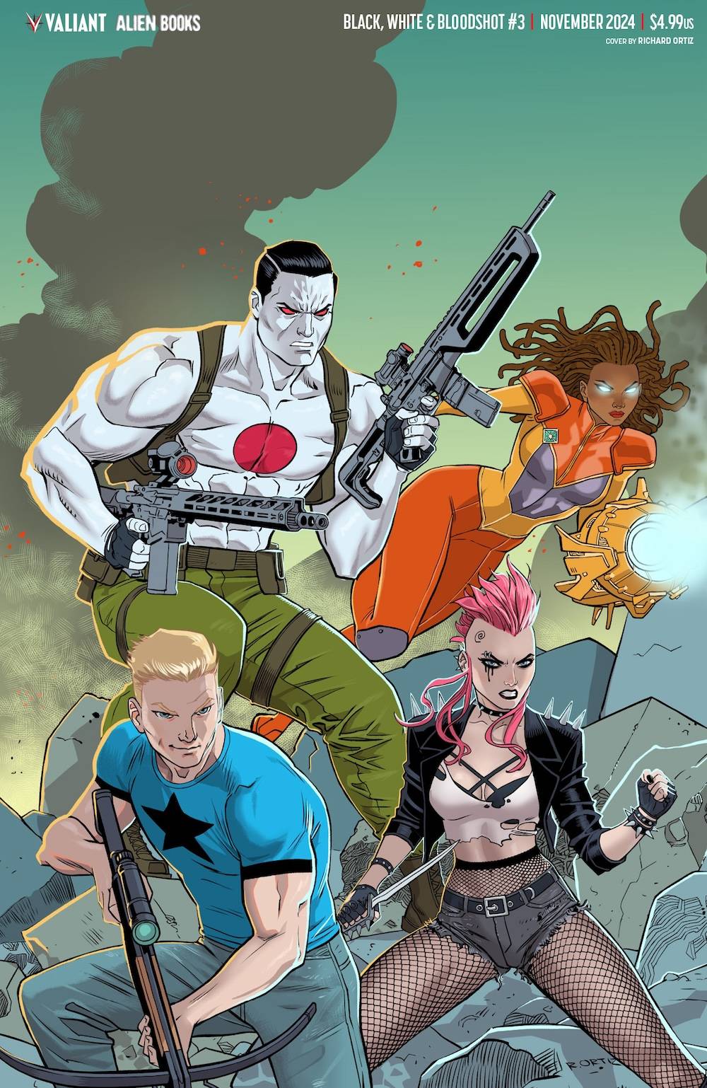 Black White & Bloodshot #3 (Of 4) Cover H Ortiz Virgin (Mature)