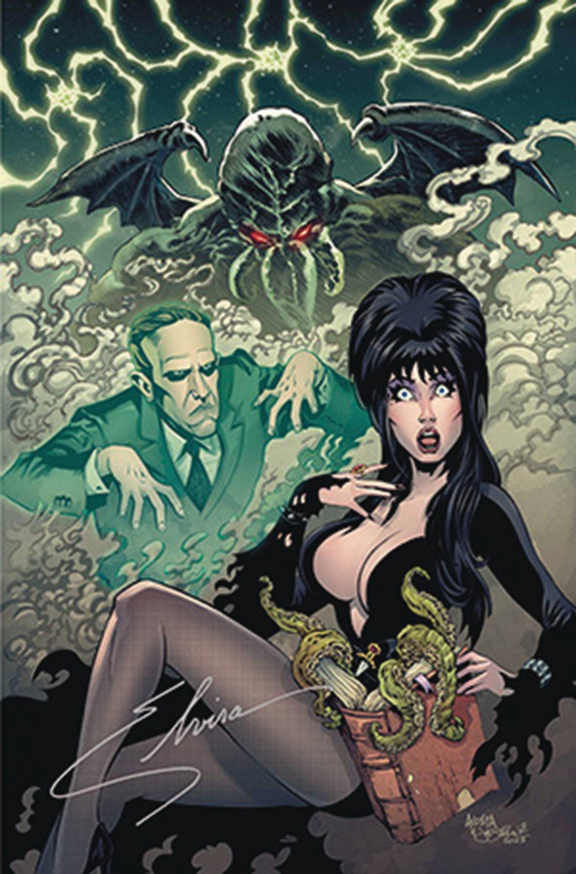 ELVIRA MEETS HP LOVECRAFT #1 ACOSTA VIRGIN ELVIRA SGN DE EXC