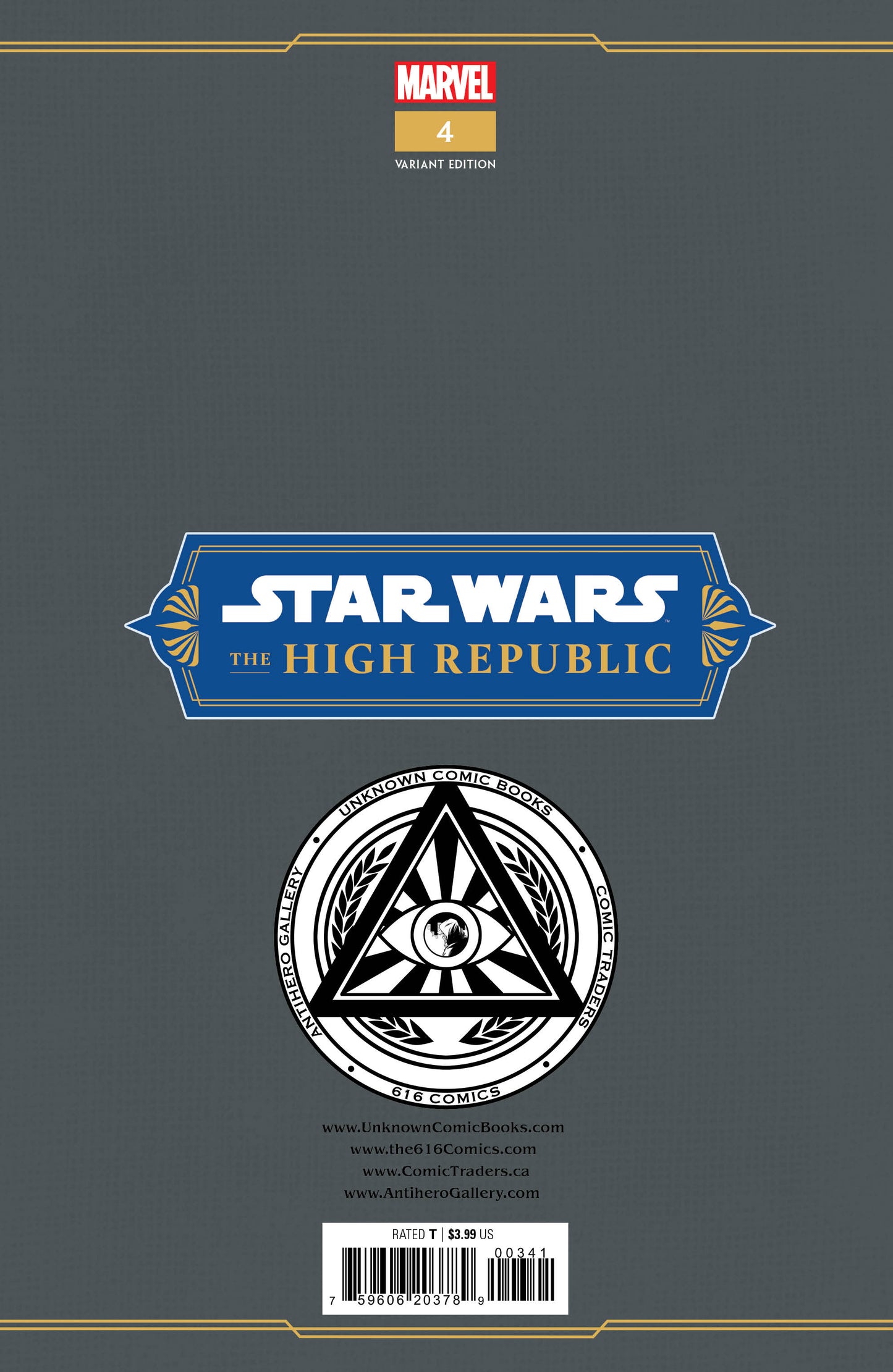 STAR WARS: THE HIGH REPUBLIC #4 UNKNOWN COMICS TYLER KIRKHAM EXCLUSIVE VIRGIN VAR (01/11/2023)