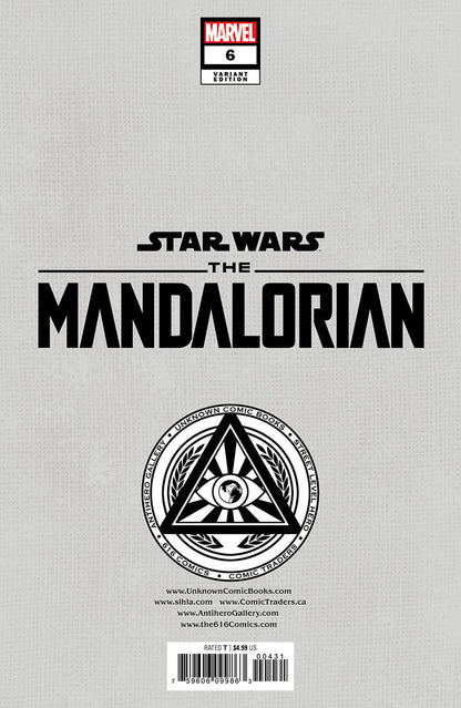 STAR WARS: THE MANDALORIAN #6 UNKNOWN COMICS RICKIE YAGAWA EXCLUSIVE VIRGIN VAR (12/14/2022)