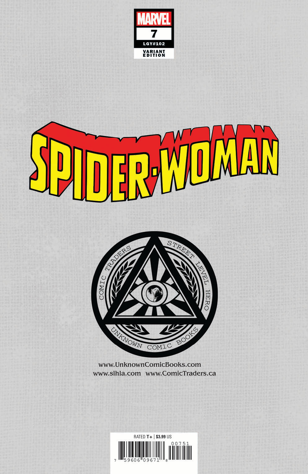 SPIDER-WOMAN #7 UNKNOWN COMICS LUCAS WERNECK EXCLUSIVE KNULLIFIED VAR KIB (12/23/2020)