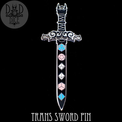Trans Sword Enamel Pin