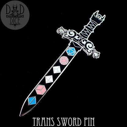 Trans Sword Enamel Pin