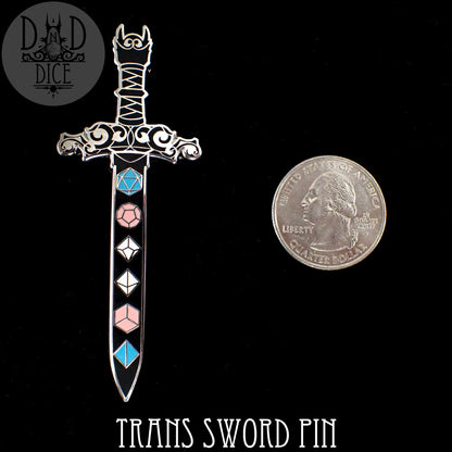 Trans Sword Enamel Pin