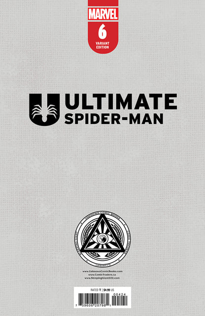 ULTIMATE SPIDER-MAN #6 UNKNOWN COMICS STEPHEN SEGOVIA EXCLUSIVE  VIRGIN VAR (06/19/2024) (07/31/2024)