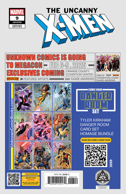 [2 PACK] Uncanny X-men #9 Unknown Comics Stephen Segovia Exclusive Var (01/22/2025)