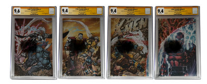 [TRIPLE SIGNED CGC YELLOW LABEL 4 PACK FOIL] X-Men 1991 #1 Facsimile Jim Lee | Claremont |  Williams Cover Var [Set #3]