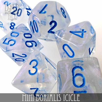 Mini Borialis Icicle Dice Set (10mm)
