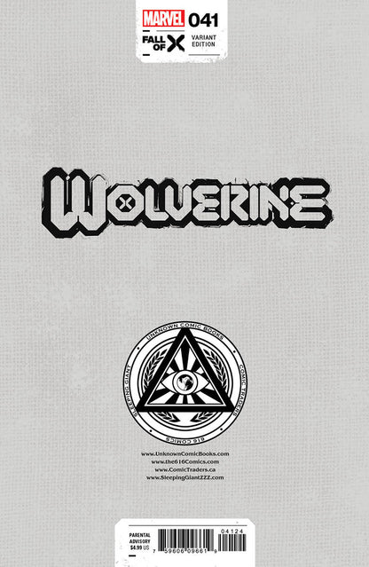 WOLVERINE #41 UNKNOWN COMICS TYLER KIRKHAM EXCLUSIVE VAR (01/10/2024)