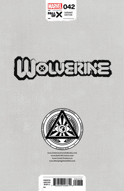 [Signed by Tyler Kirkham] WOLVERINE #42 UNKNOWN COMICS TYLER KIRKHAM EXCLUSIVE VAR [IN STOCK]