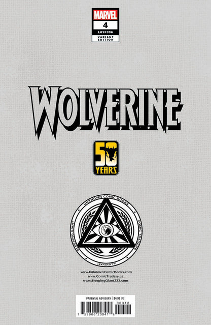 WOLVERINE #4 UNKNOWN COMICS RAFAEL GRASSETTI EXCLUSIVE VIRGIN VAR (12/04/2024)