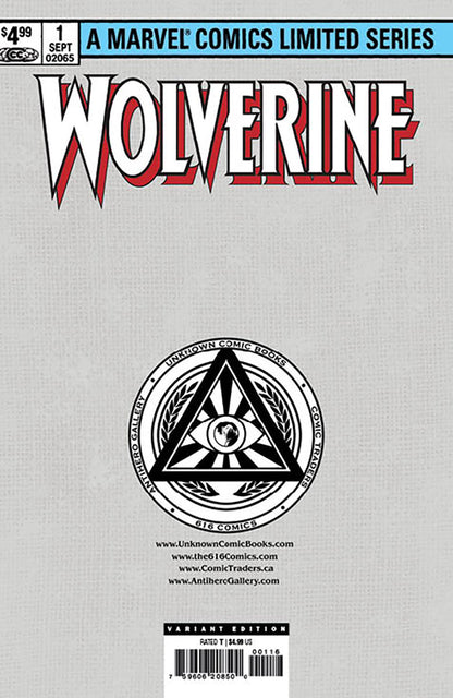 WOLVERINE BY CLAREMONT & MILLER #1 FACSIMILE EDITION [NEW PRINTING] UNKNOWN COMICS KAARE ANDREWS EXCLUSIVE VIRGIN VAR (12/27/2023)