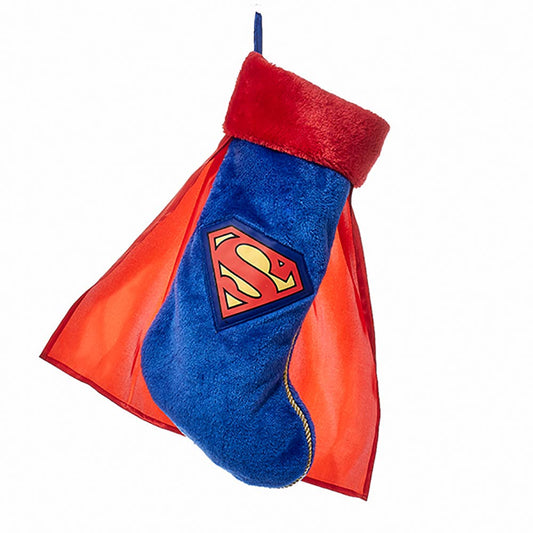 19"SUPERMAN W/CAPE APPLIQUE STOCKING