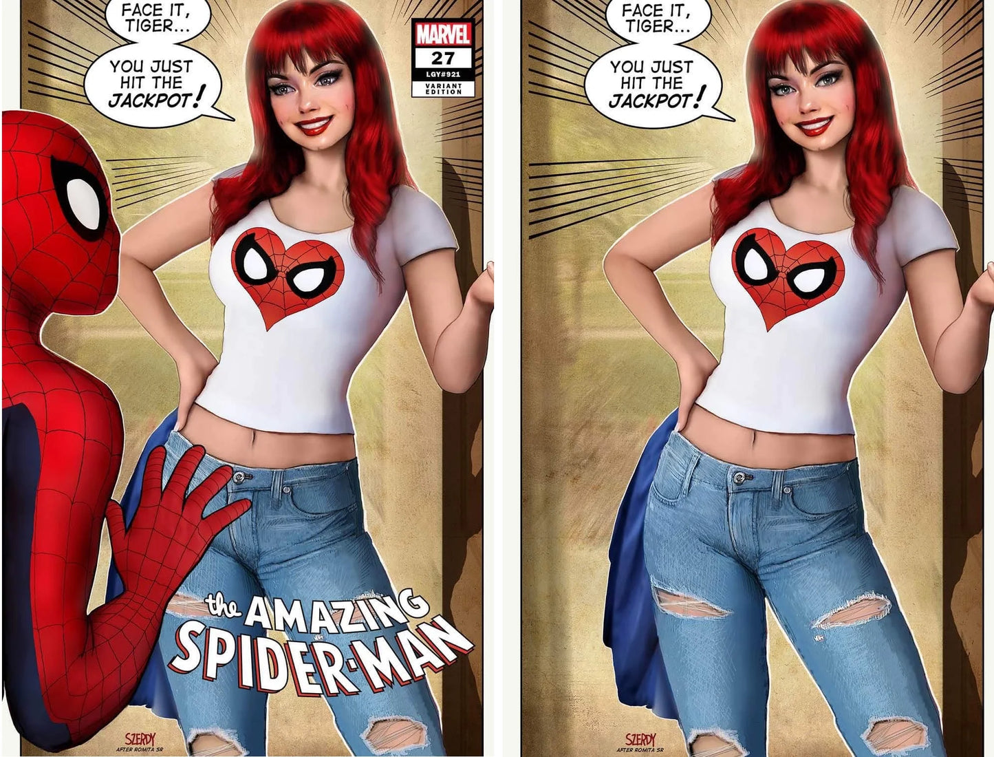 AMAZING SPIDER-MAN #27 (NATHAN SZERDY EXCLUSIVE TRADE/VIRGIN VARIANT SET)