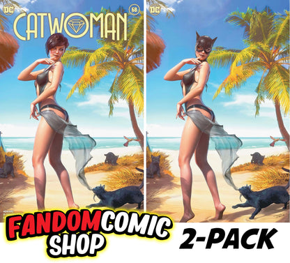 CATWOMAN #68 (TIAGO DA SILVA EXCLUSIVE COPPERTONE HOMAGE TRADE/VIRGIN VARIANT SET)(2024) ~ DC COMICS