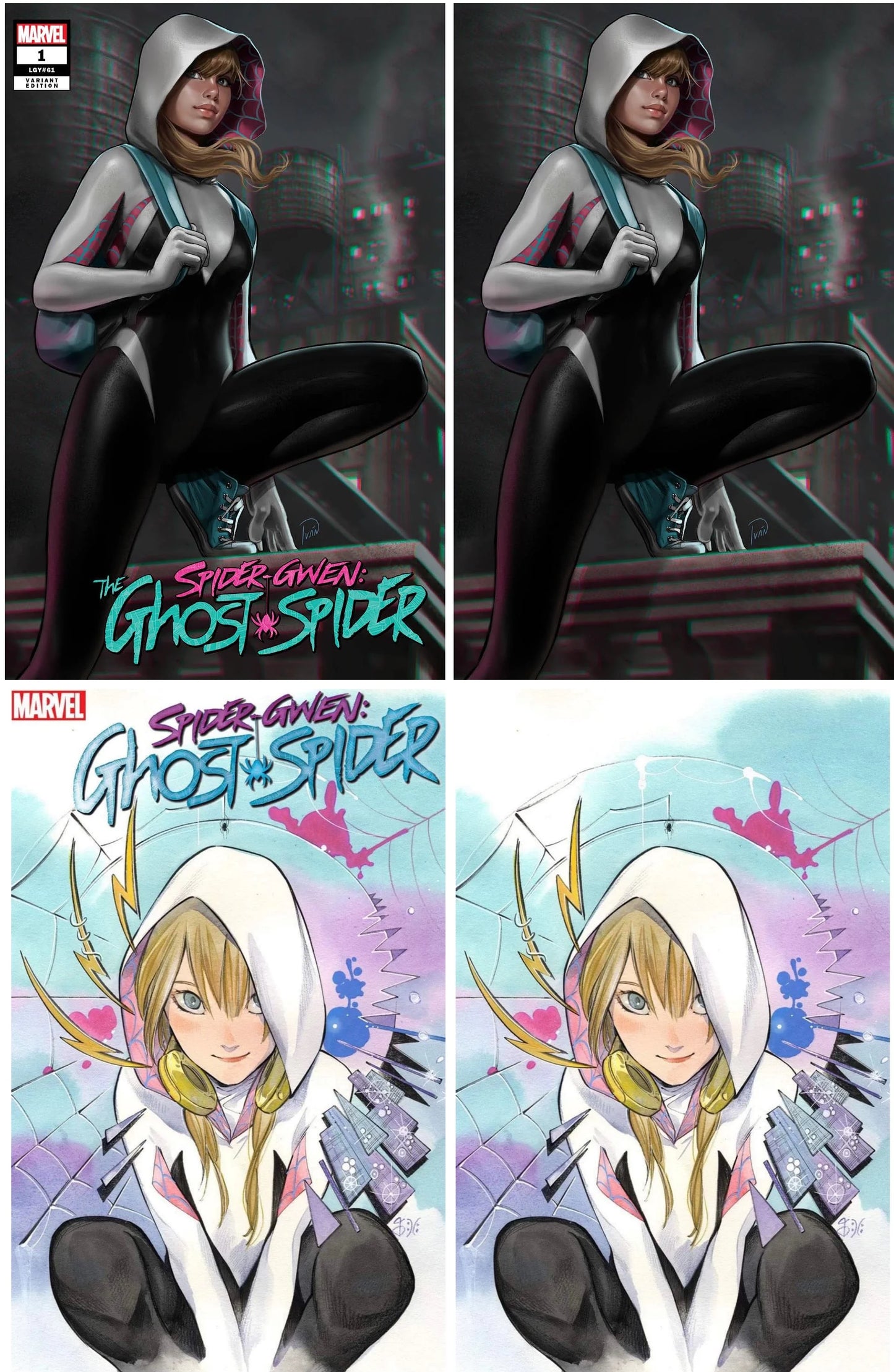 SPIDER-GWEN: GHOST SPIDER #1 (IVAN TALAVERA/PEACH MOMOKO EXCLUSIVE TRADE/VIRGIN VARIANT SET)