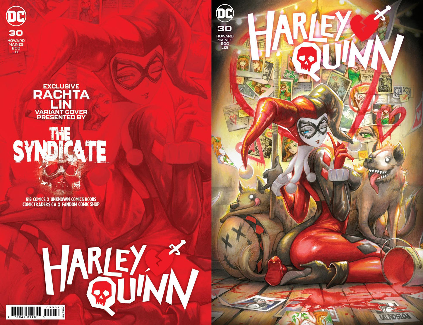 HARLEY QUINN #30 (RACHTA LIN EXCLUSIVE TRADE/VIRGIN/FOIL VARIANT SET) ~ DC Comics