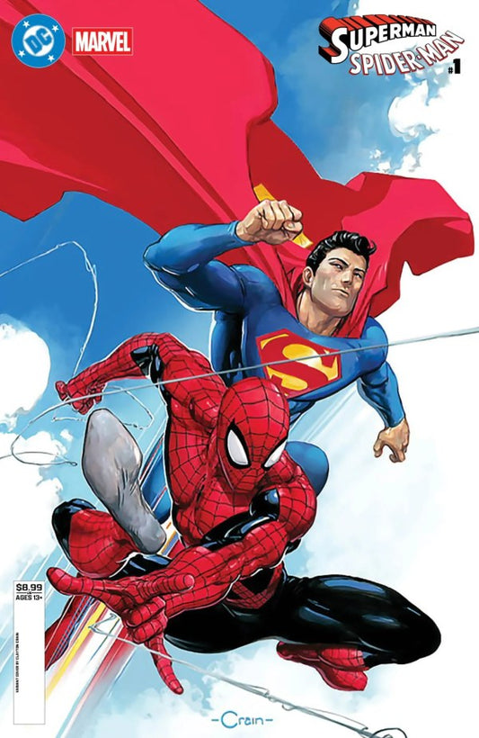 DC Marvel Superman Spider-Man #1 (One Shot) Cover D Clayton Crain Card Stock Variant