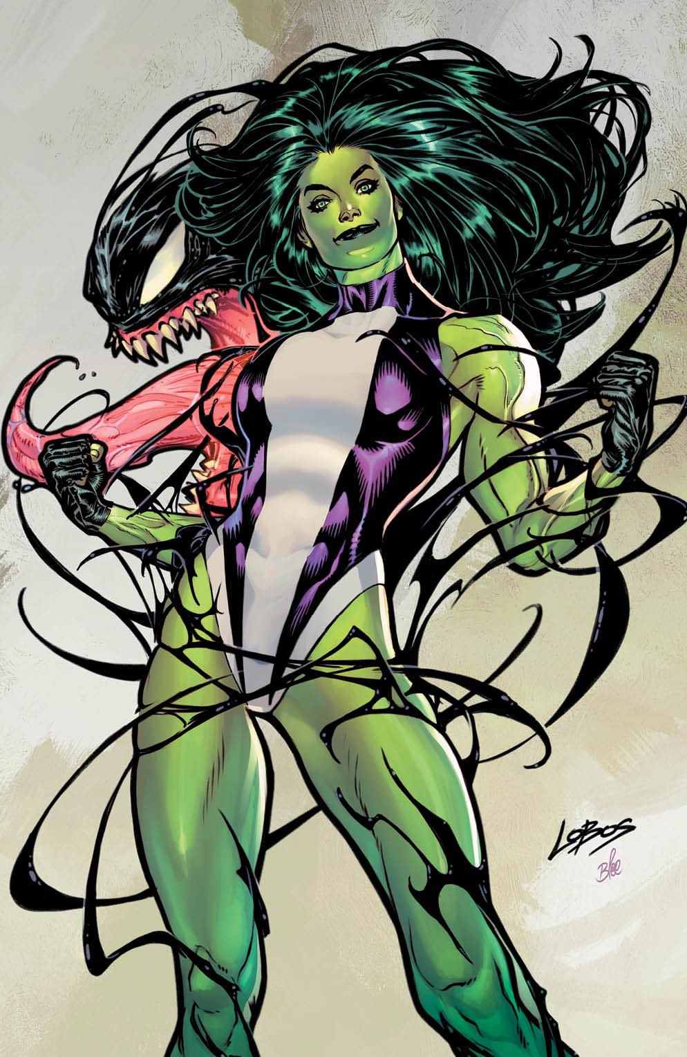 SENSATIONAL SHE-HULK #1 (PABLO "LOBOS" VILLALOBOS EXCLUSIVE VENOMIZED TRADE/VIRGIN VARIANT SET)