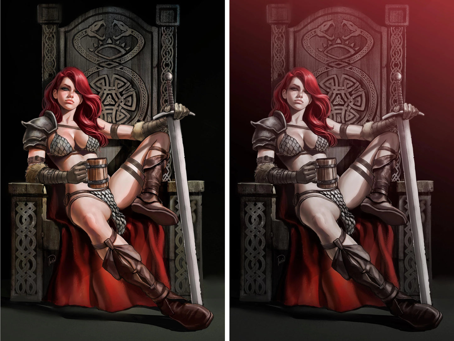 RED SONJA: EMPIRE OF THE DAMNED #1 (IVAN TALAVERA EXCLUSIVE VIRGIN VARIANT A & B SET)