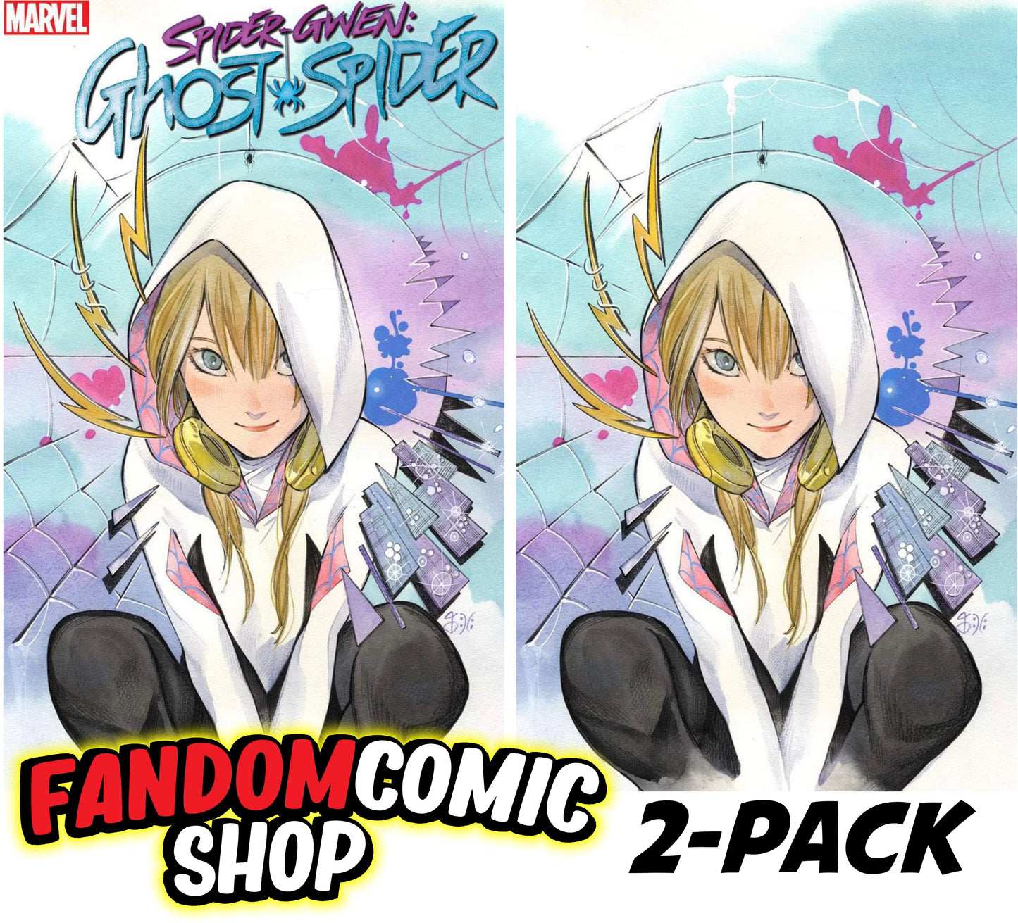 SPIDER-GWEN: GHOST SPIDER #1 (PEACH MOMOKO EXCLUSIVE TRADE/VIRGIN VARIANT SET)