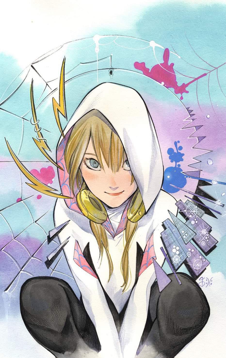 SPIDER-GWEN: GHOST SPIDER #1 (PEACH MOMOKO EXCLUSIVE TRADE/VIRGIN SET + FOIL, BLANK, FRISON & LOBOS VARIANTS)