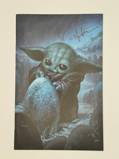 [Signed by Tyler Kirkham] STAR WARS: THE MANDALORIAN SEASON 2 #2 UNKNOWN COMICS TYLER KIRKHAM EXCLUSIVE VIRGIN VAR [IN STOCK]