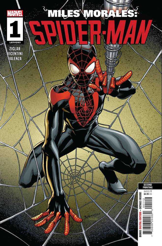 Miles Morales Spider-Man #1 2ND Printing Bagley Variant