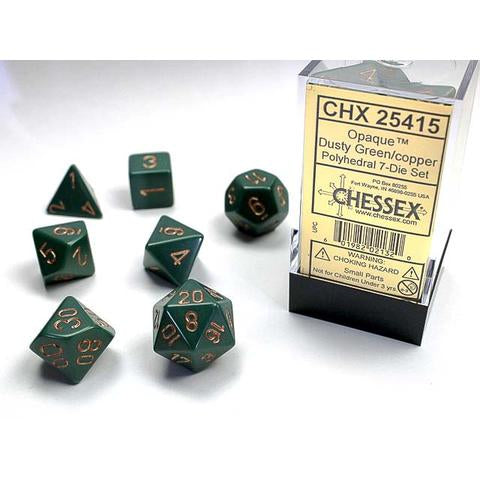 Chessex Dice - Opaque - Dusty Green/Copper