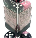 Chessex Dice - Gemini - D6 Black-Pink/White