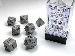 Chessex Dice - Opaque - Dark Grey/Black