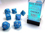 Chessex Dice - Opaque - Light Blue/White